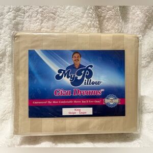 NWOT Giza Dreams King Sheet Set - Taupe Striped